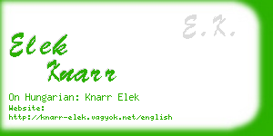 elek knarr business card